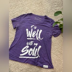 Walk in Love Purple “it is well with my soul” Tee